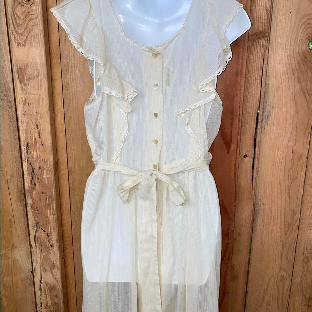 Vintage Lane Bryant Tall Shop Crepe Gauze Pinafore - Picture 4 of 9